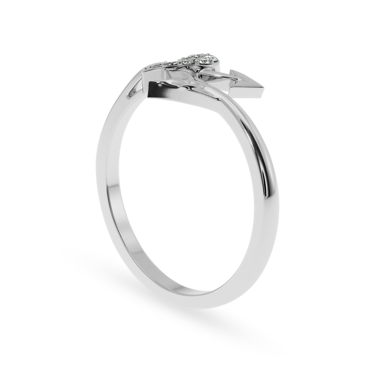 Designer Platinum Diamond Heart Ring for Women JL PT LC863   Jewelove