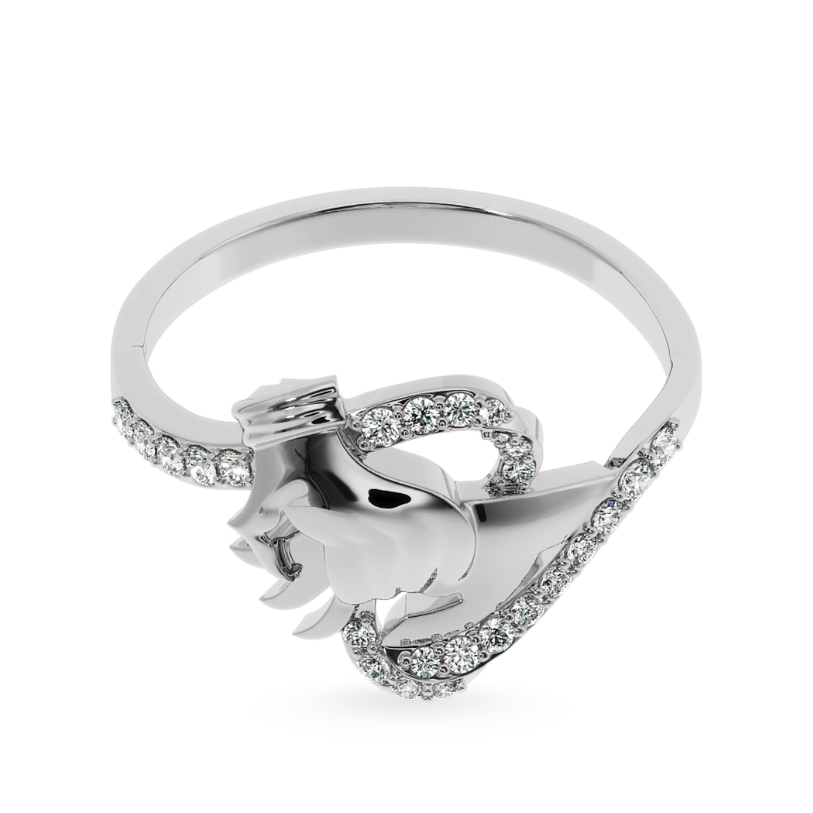 Designer Platinum Diamond Heart Ring for Women JL PT LC864   Jewelove