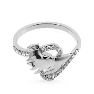 Designer Platinum Diamond Heart Ring for Women JL PT LC864   Jewelove