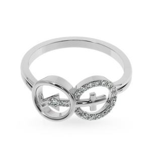 Designer Platinum Diamond Ring for Women JL PT LC867   Jewelove