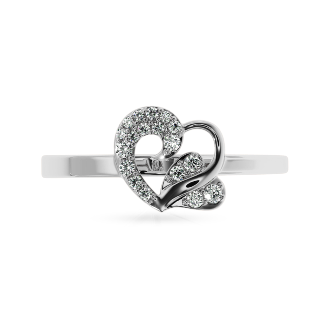 Designer Platinum Diamond Heart Ring for Women JL PT LC878  VVS-GH Jewelove