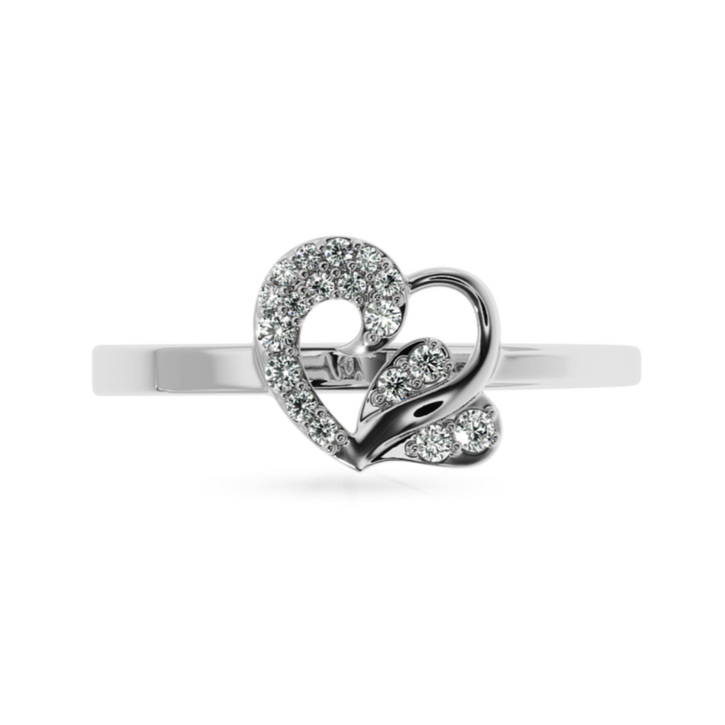 Designer Platinum Diamond Heart Ring for Women JL PT LC878  VVS-GH Jewelove