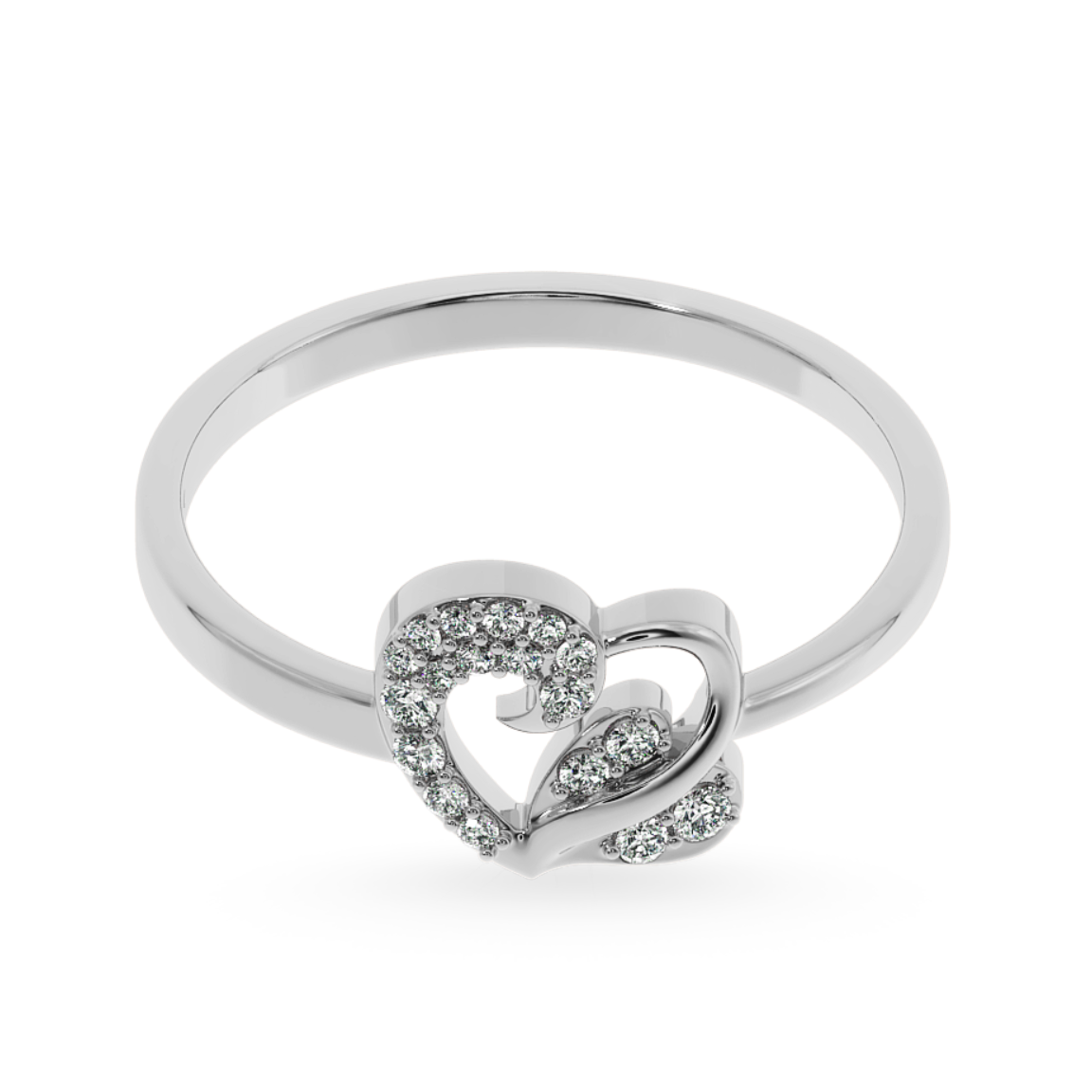 Designer Platinum Diamond Heart Ring for Women JL PT LC878   Jewelove