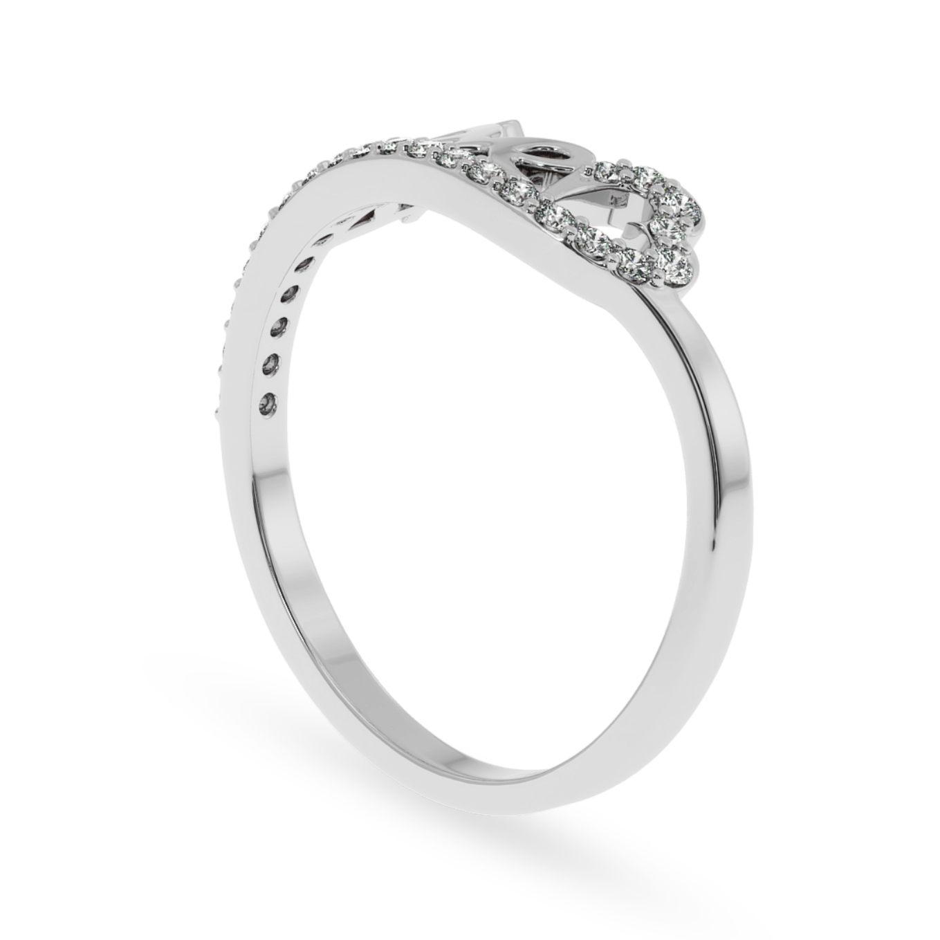 Designer Platinum Diamond Heart Ring for Women JL PT LC886   Jewelove