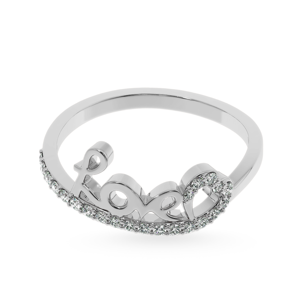 Designer Platinum Diamond Heart Ring for Women JL PT LC886   Jewelove