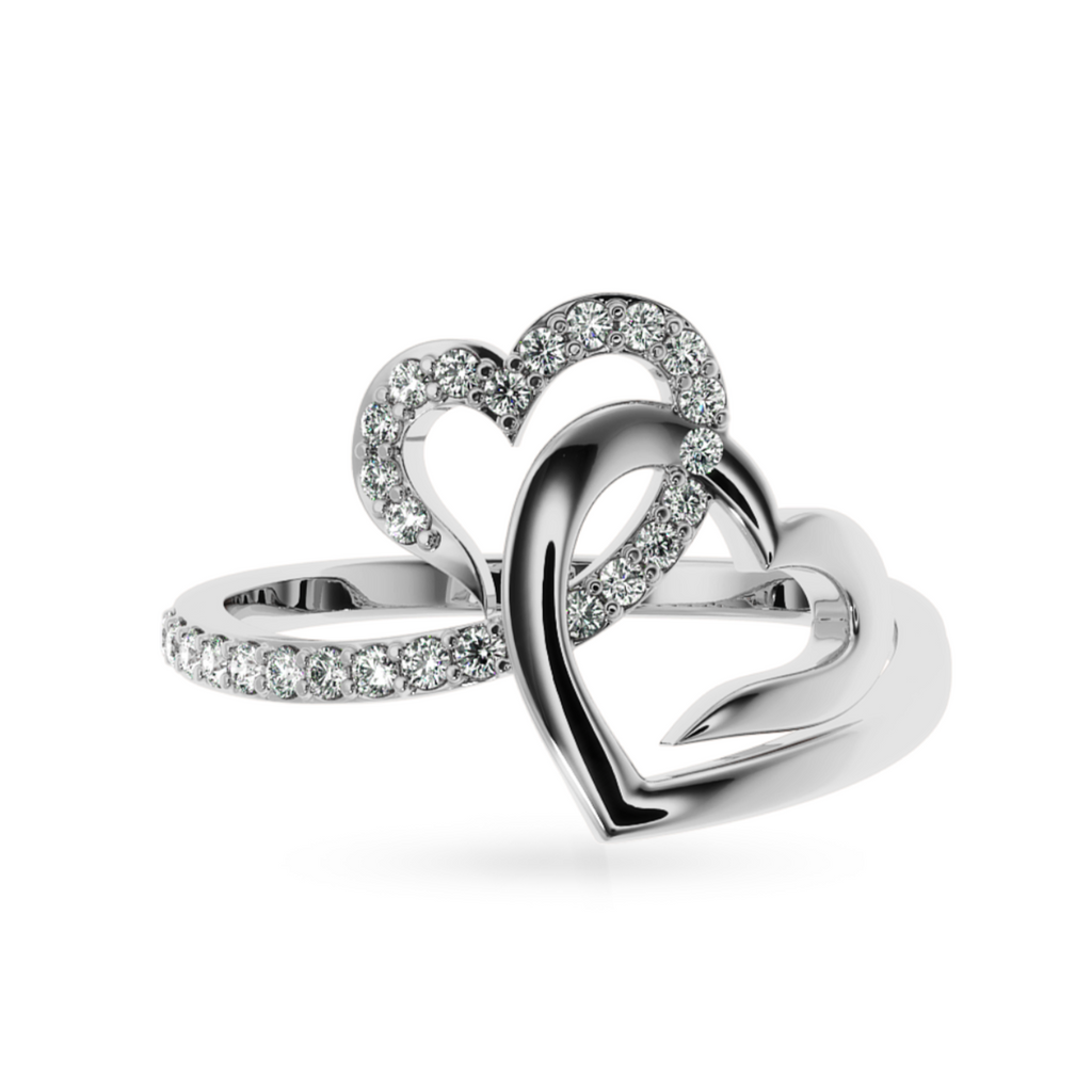 Designer Platinum Diamond Heart Ring for Women JL PT LC897  VVS-GH Jewelove