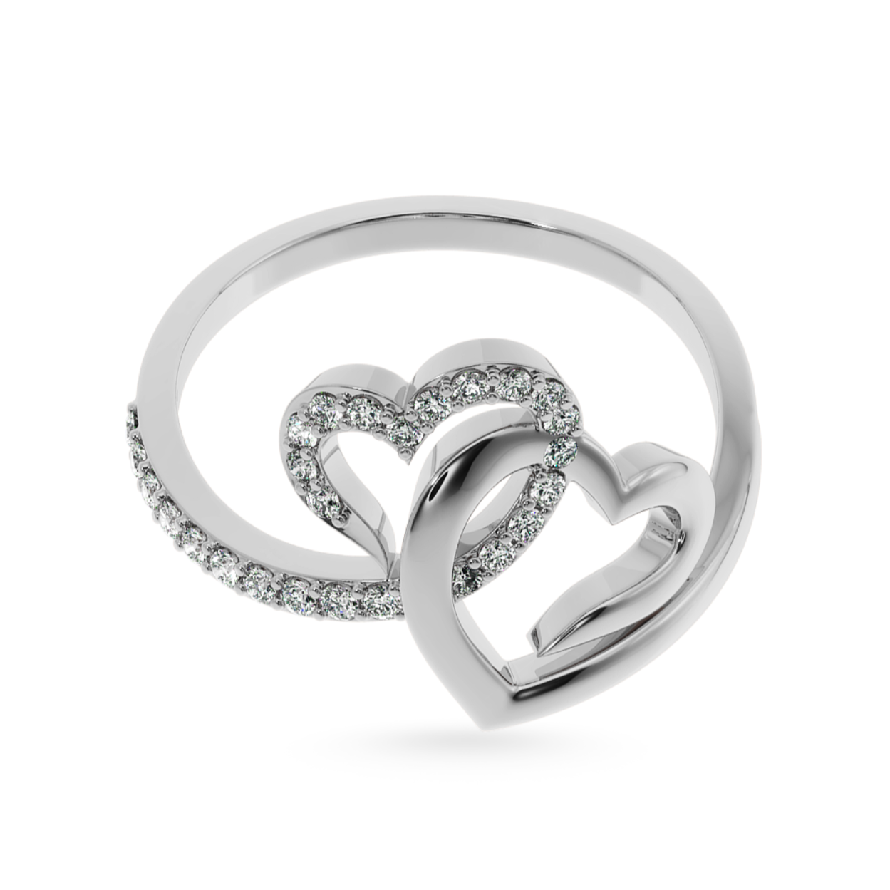 Designer Platinum Diamond Heart Ring for Women JL PT LC897   Jewelove