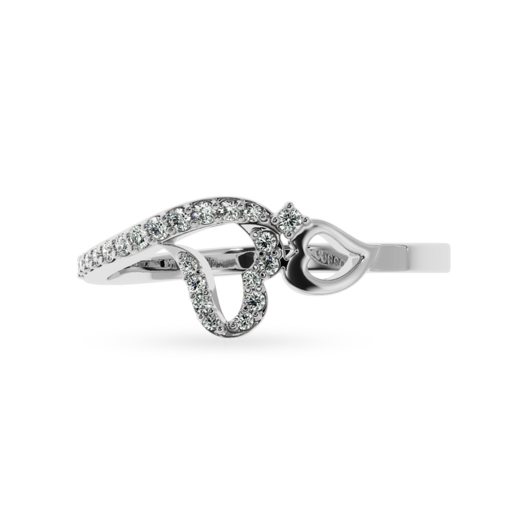 Designer Platinum Diamond Heart Ring for Women JL PT LC898  VVS-GH Jewelove