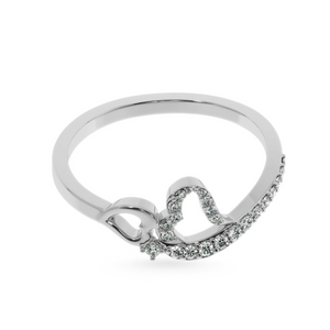 Designer Platinum Diamond Heart Ring for Women JL PT LC898   Jewelove