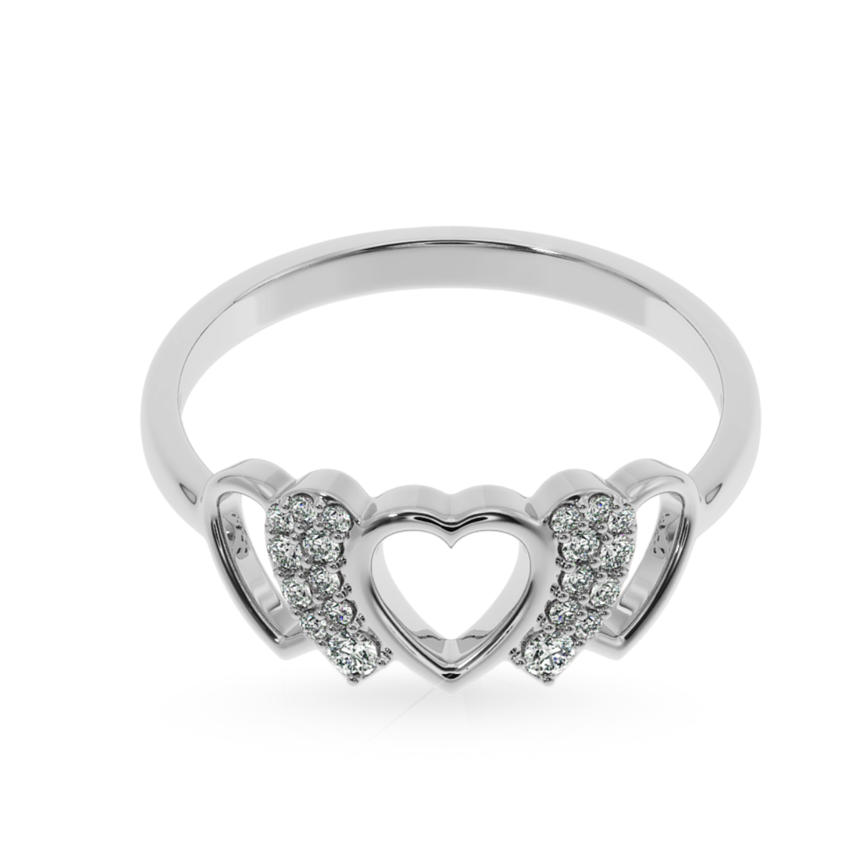 Designer Platinum Diamond Heart Ring for Women JL PT LC900   Jewelove