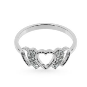 Designer Platinum Diamond Heart Ring for Women JL PT LC900   Jewelove