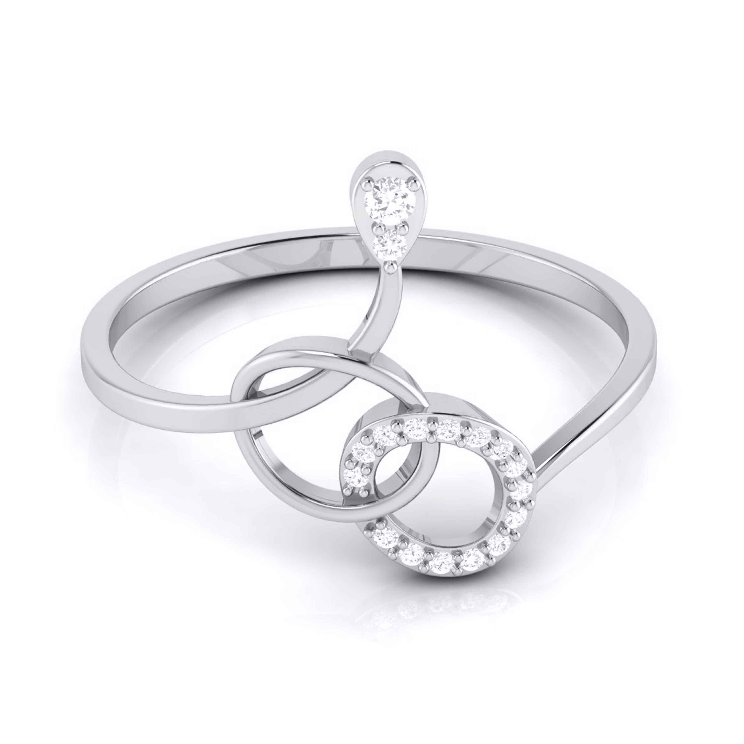 Platinum Diamond Ring for Women JL PT LR 06   Jewelove.US