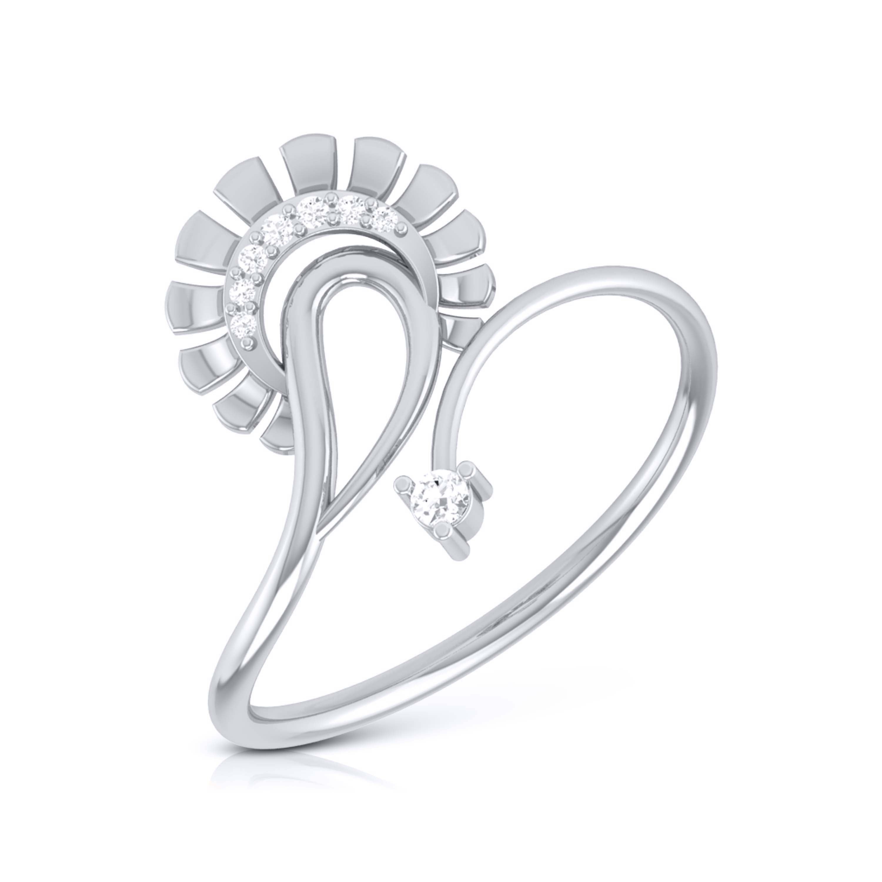 Platinum Diamond Ring for Women JL PT LR 08