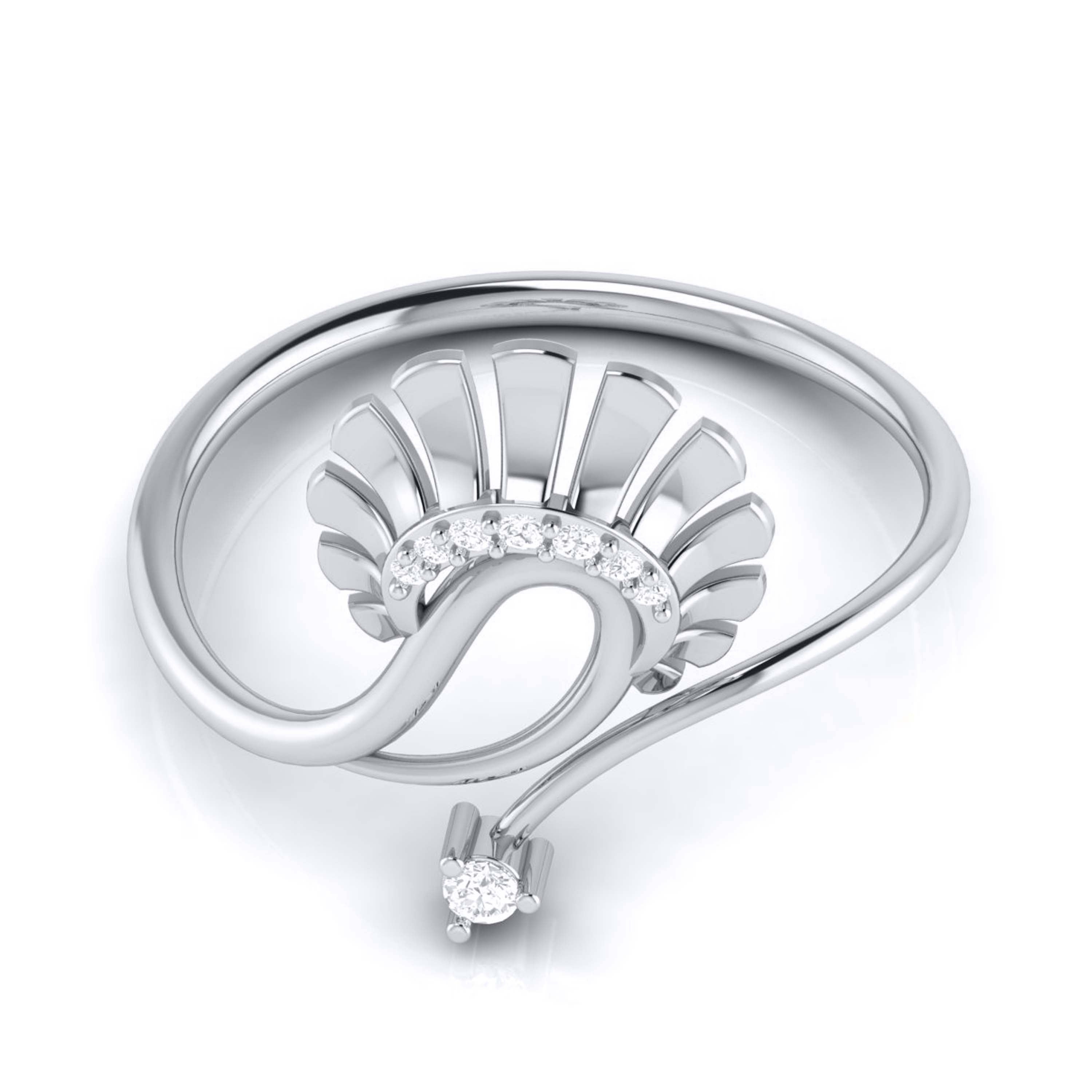 Platinum Diamond Ring for Women JL PT LR 08