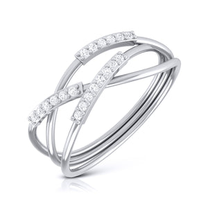 Platinum Diamond Ring for Women JL PT LR 100