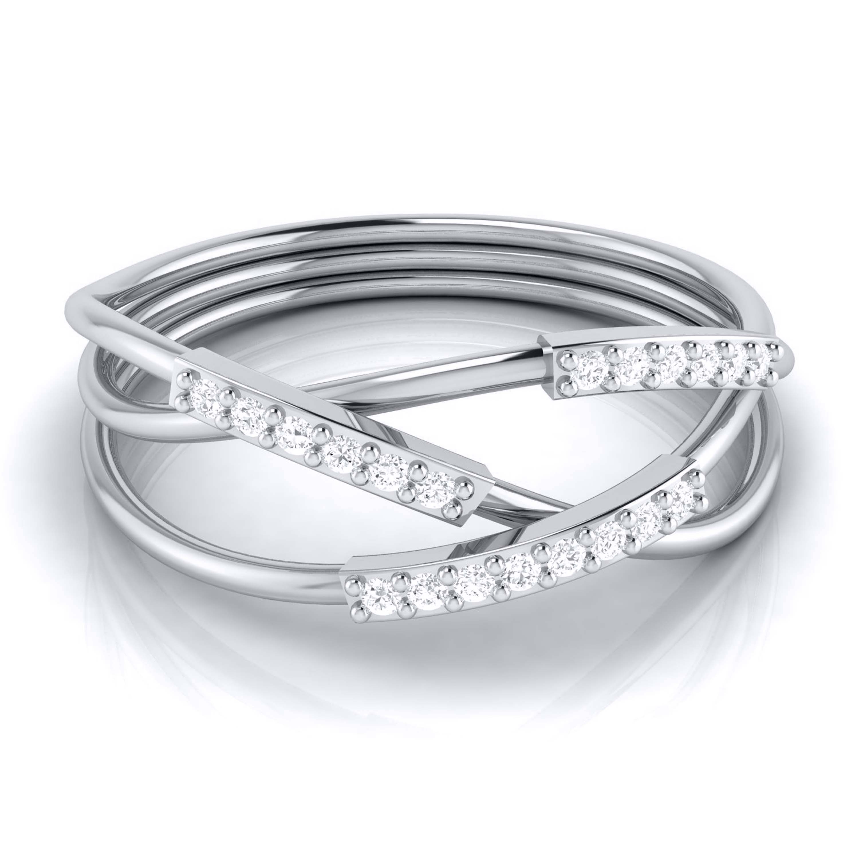 Platinum Diamond Ring for Women JL PT LR 100