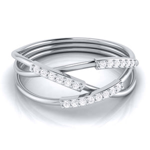 Platinum Diamond Ring for Women JL PT LR 100