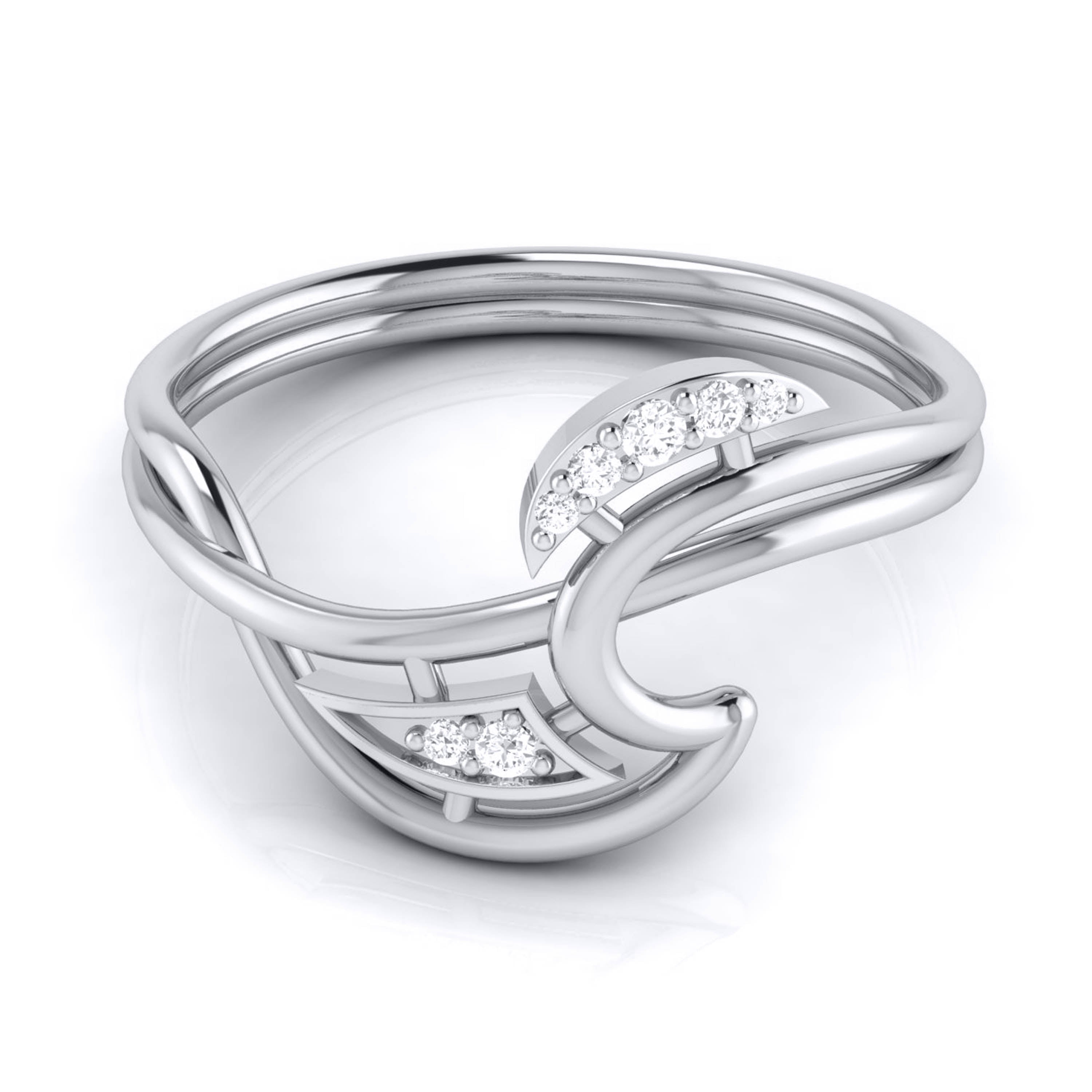 Platinum Diamond Ring for Women JL PT LR 102