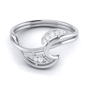 Platinum Diamond Ring for Women JL PT LR 102   Jewelove.US