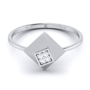 Platinum Diamond Ring for Women JL PT LR 103