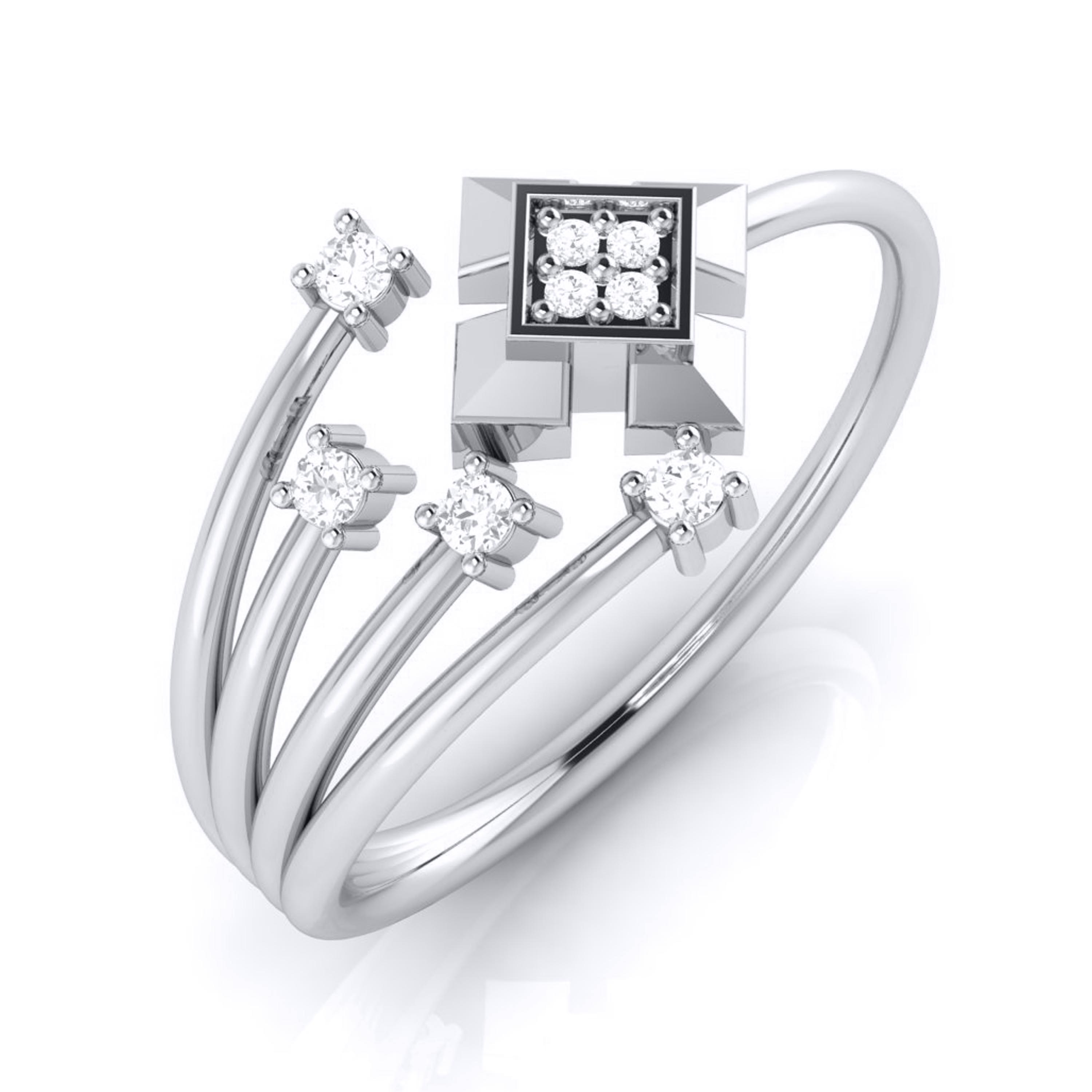 Platinum Diamond Ring for Women JL PT LR 105   Jewelove.US