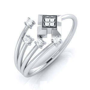 Platinum Diamond Ring for Women JL PT LR 105