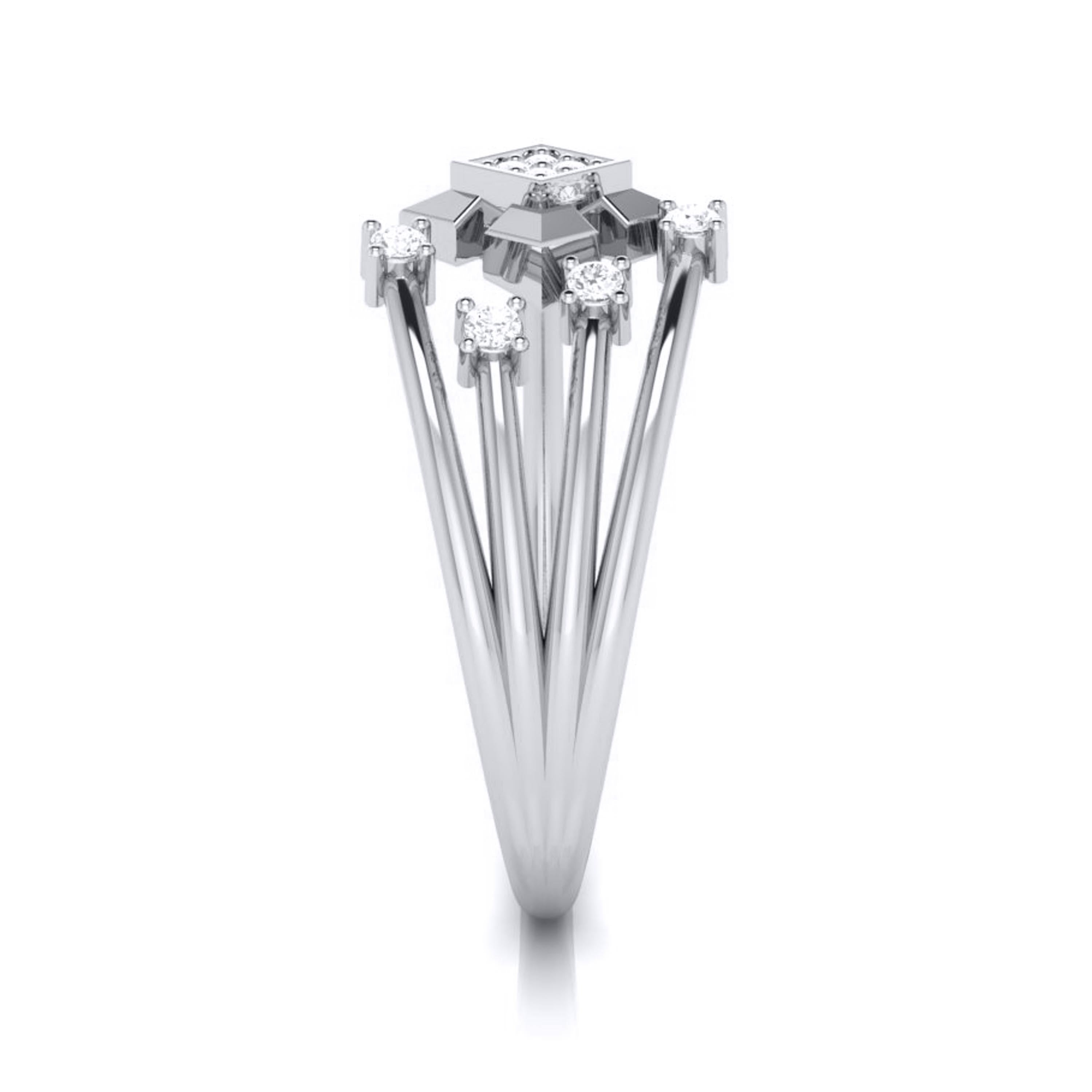 Platinum Diamond Ring for Women JL PT LR 105