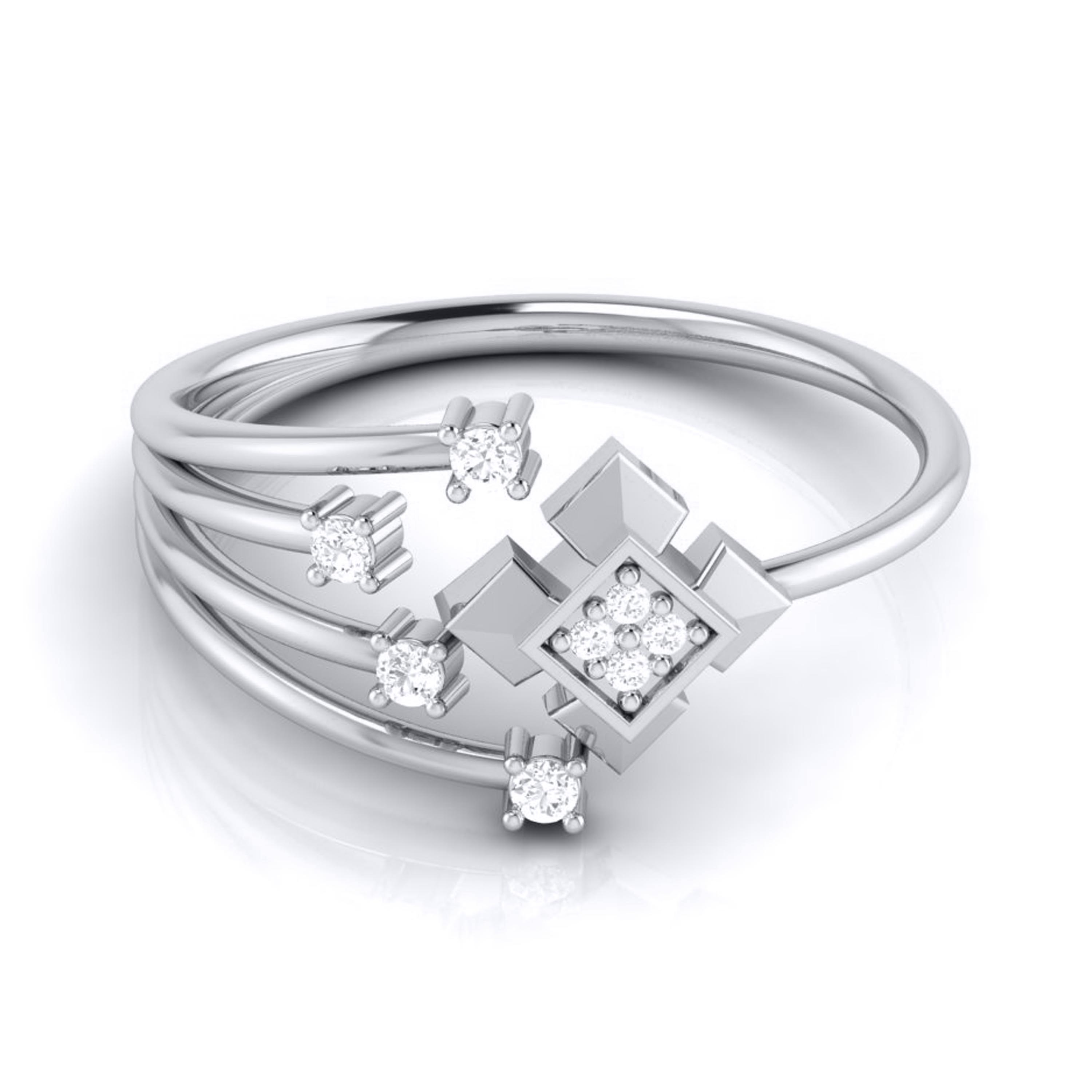 Platinum Diamond Ring for Women JL PT LR 105