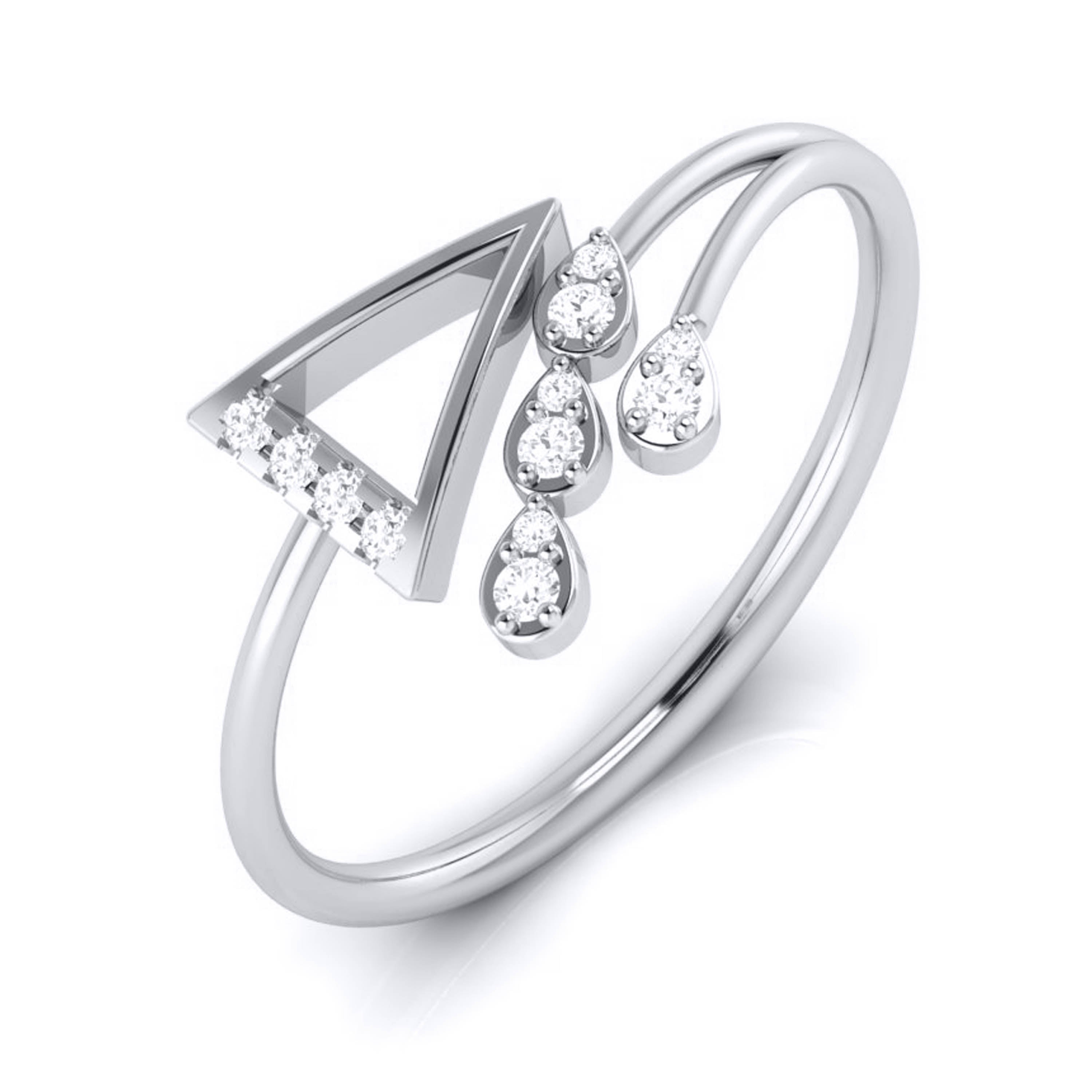 Platinum Diamond Ring for Women JL PT LR 106   Jewelove.US