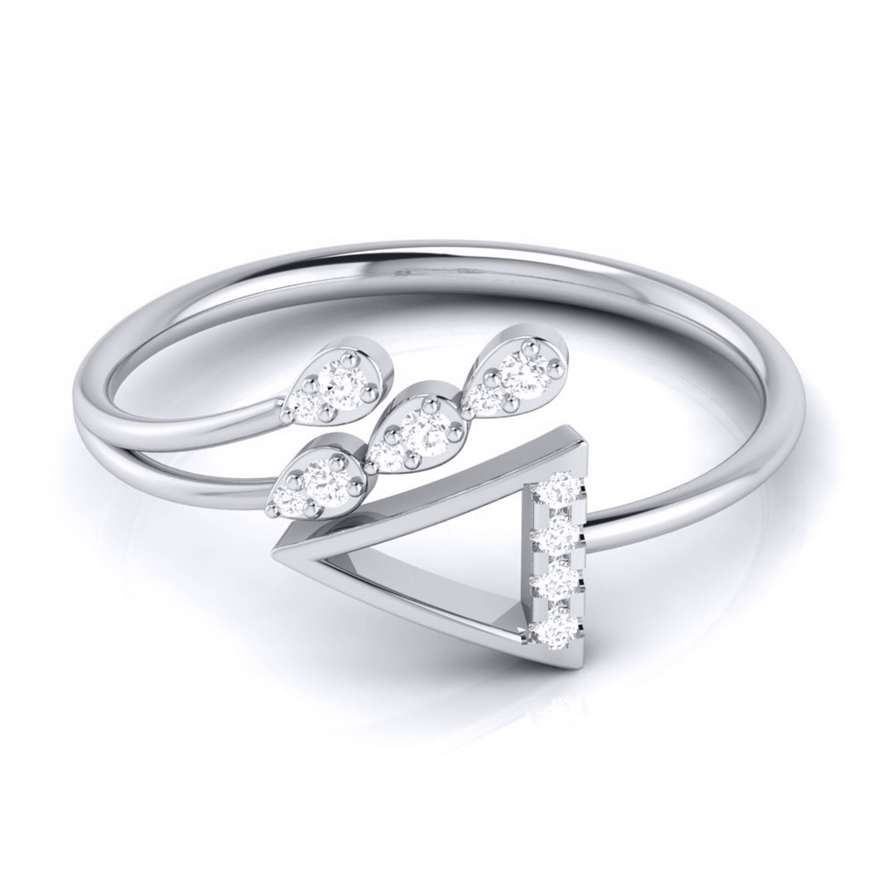 Platinum Diamond Ring for Women JL PT LR 106   Jewelove.US