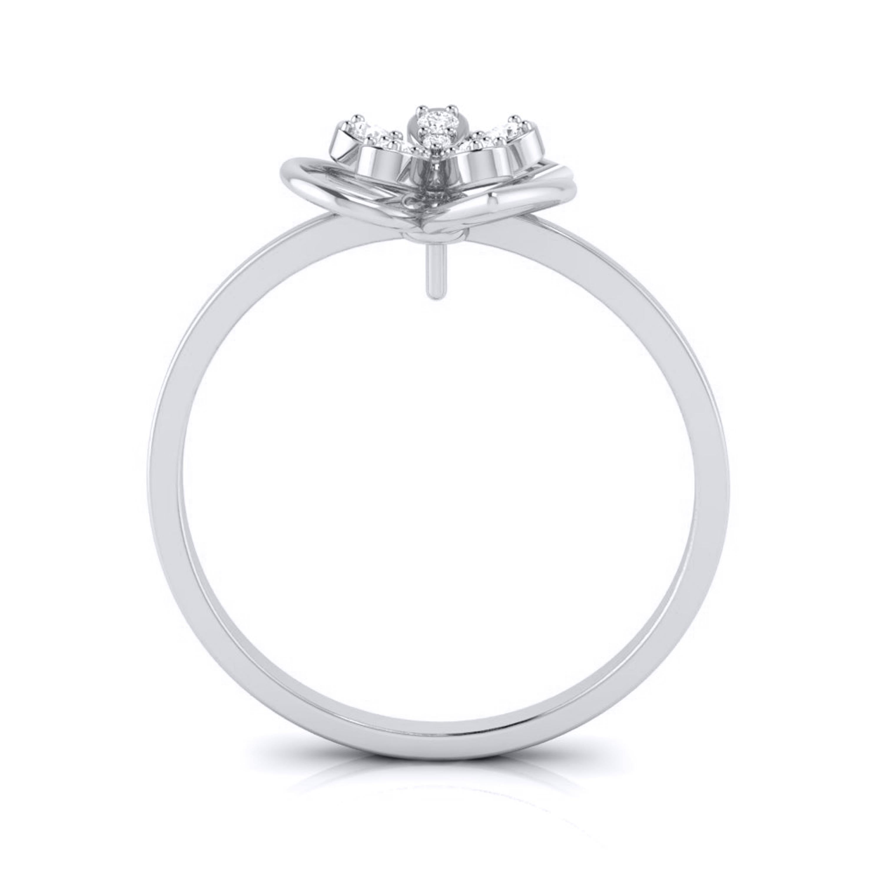 Platinum Diamond Ring for Women JL PT LR 107