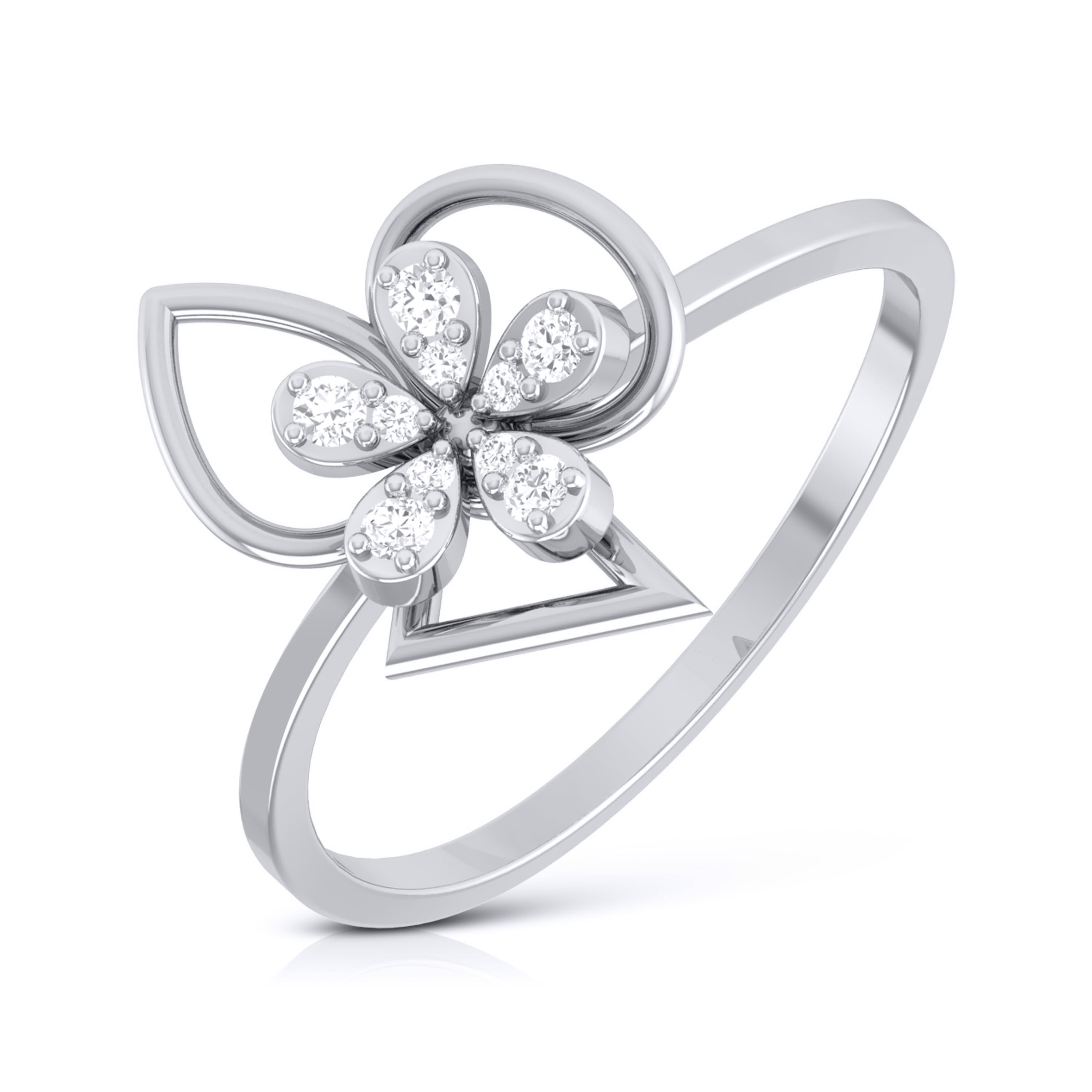 Platinum Diamond Ring for Women JL PT LR 107