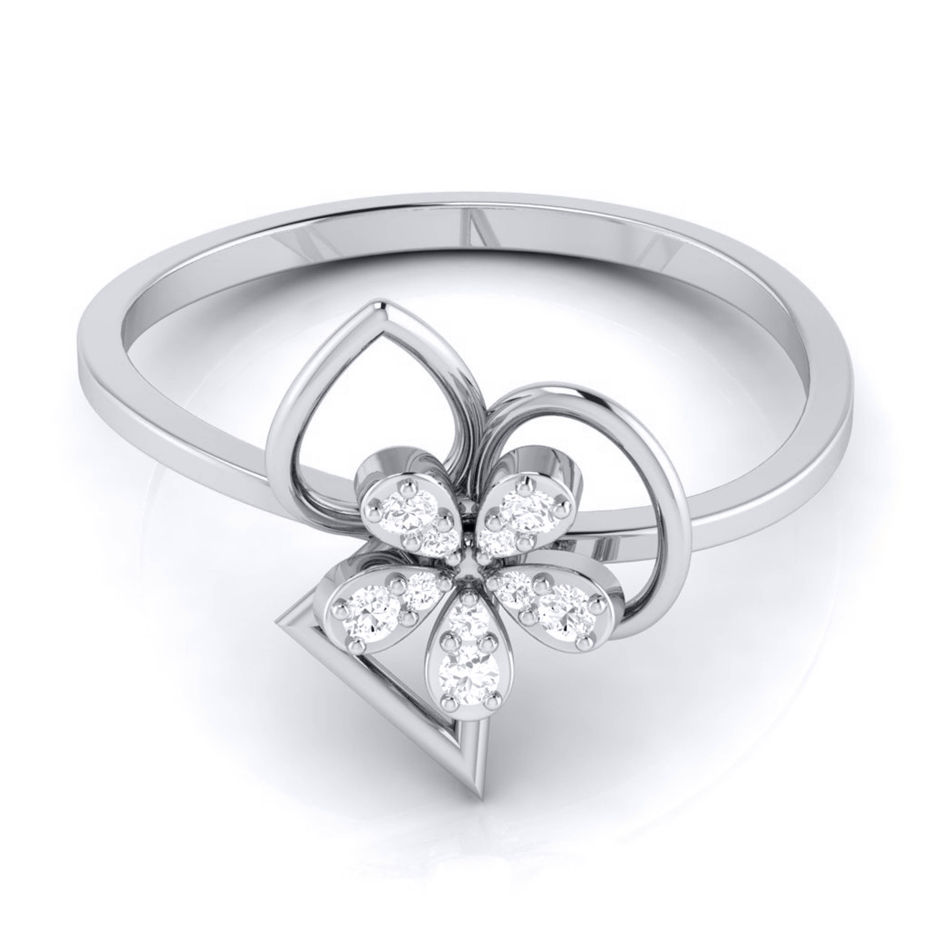 Platinum Diamond Ring for Women JL PT LR 107