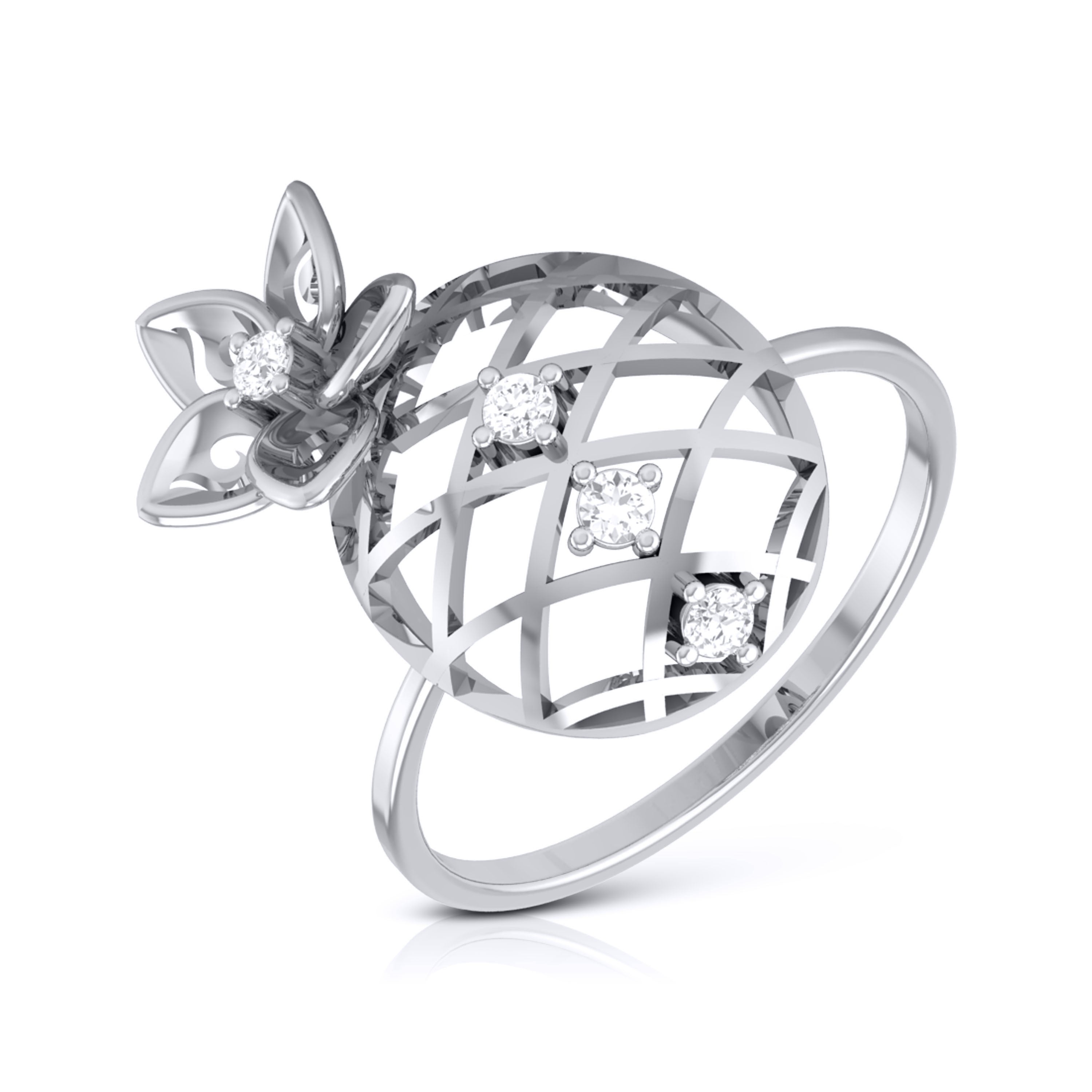 Platinum Diamond Ring for Women JL PT LR 114