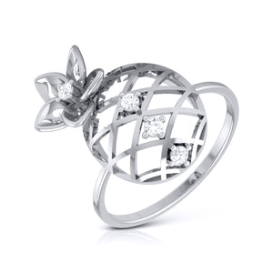 Platinum Diamond Ring for Women JL PT LR 114