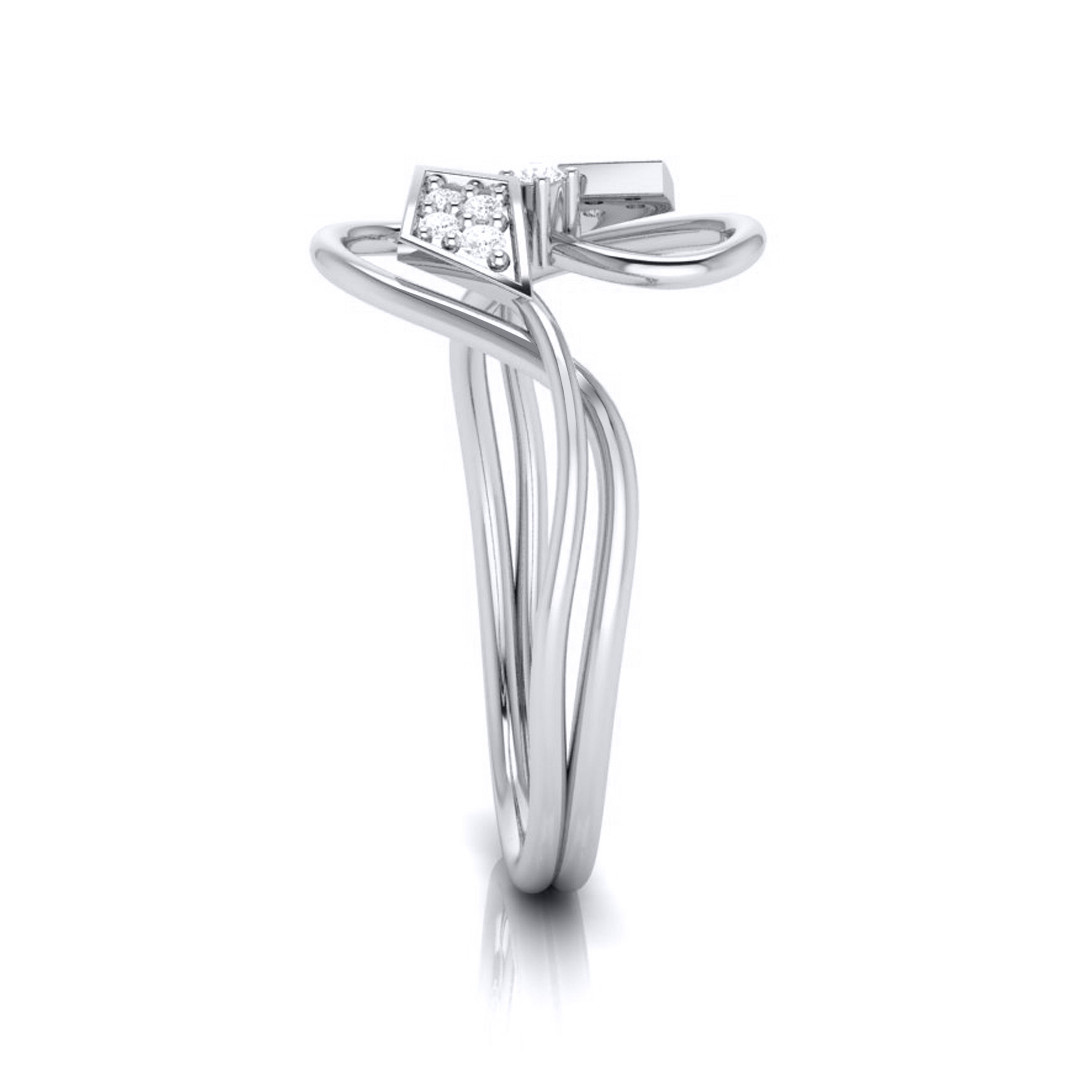 Platinum Diamond Ring for Women JL PT LR 115