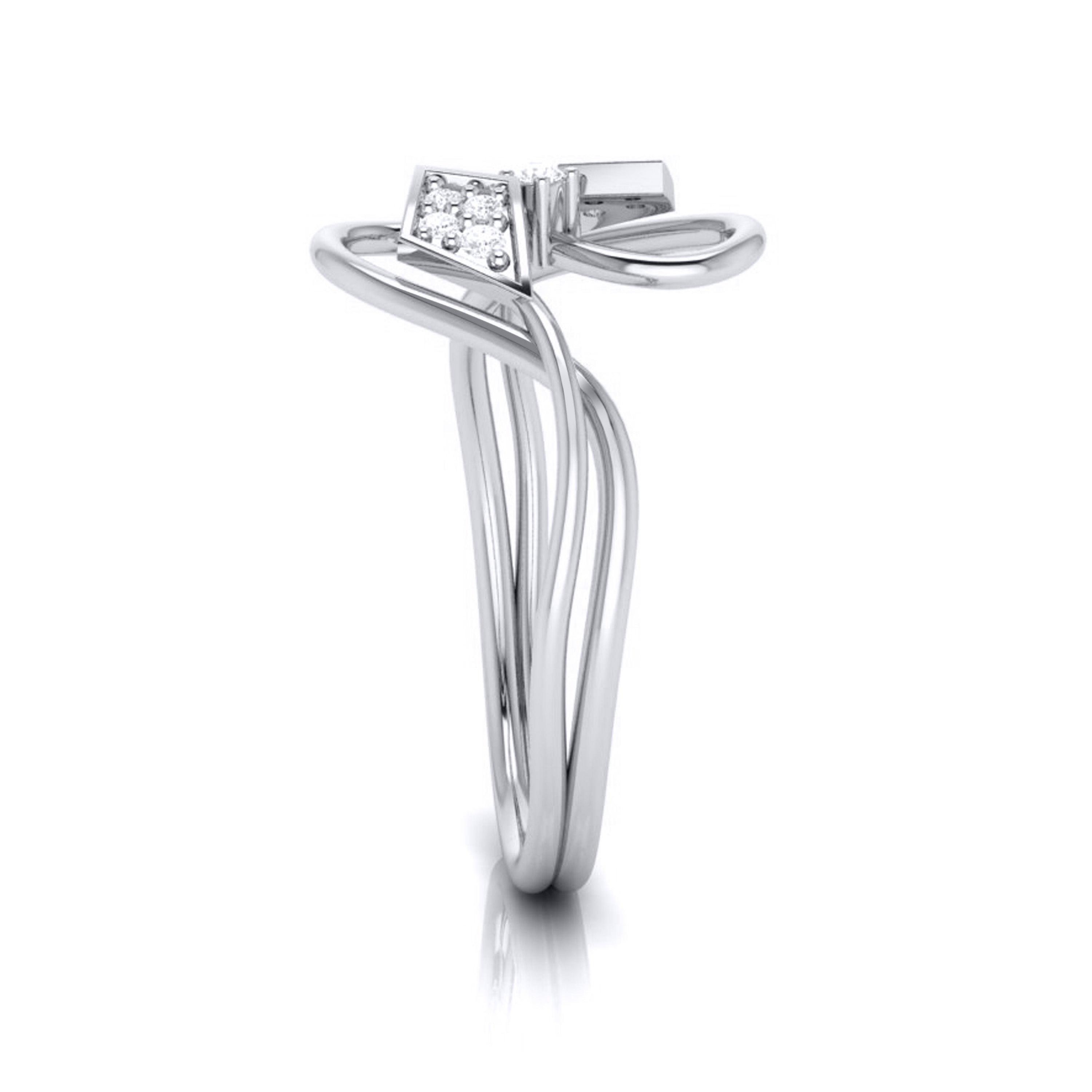 Platinum Diamond Ring for Women JL PT LR 115   Jewelove.US