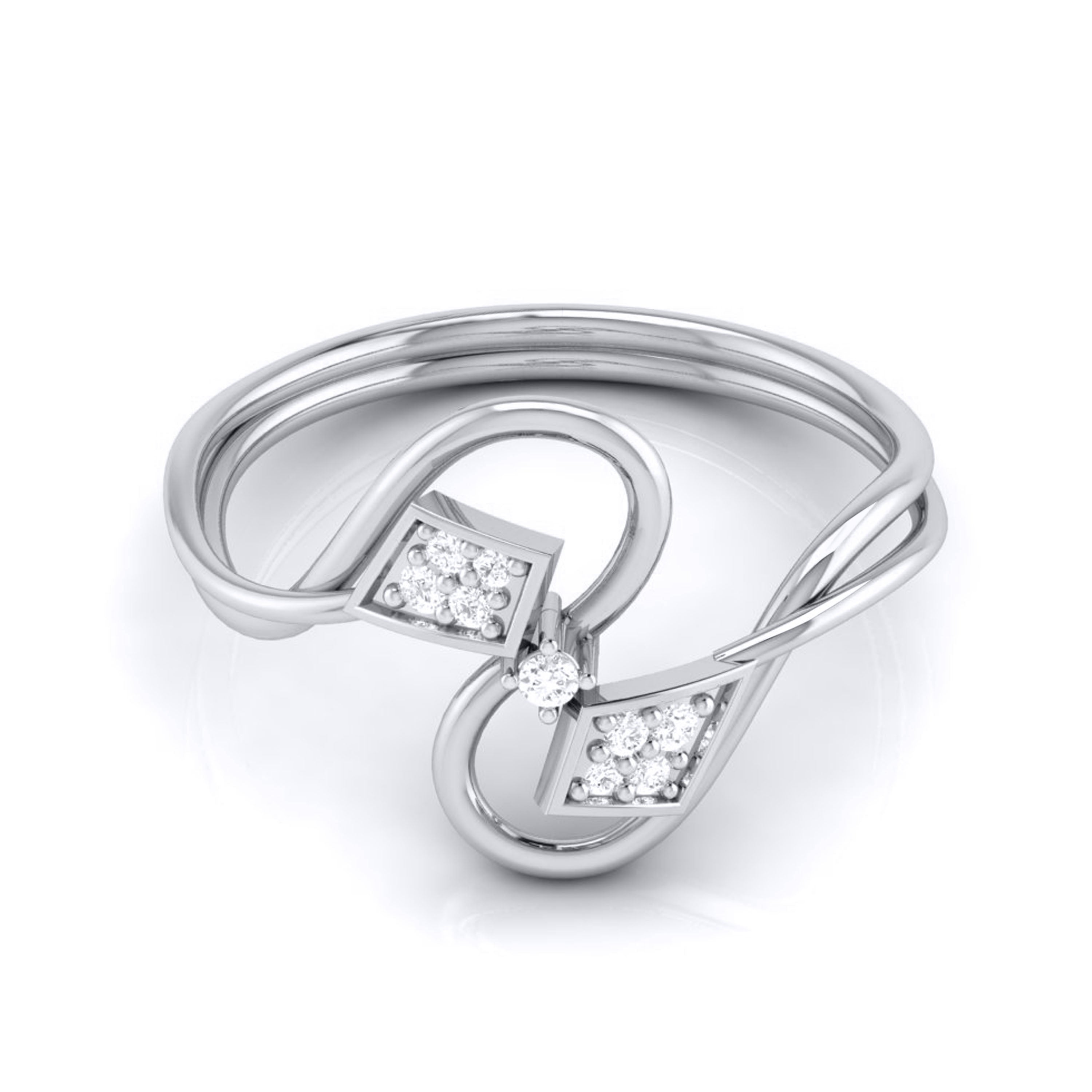 Platinum Diamond Ring for Women JL PT LR 115