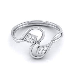 Platinum Diamond Ring for Women JL PT LR 115
