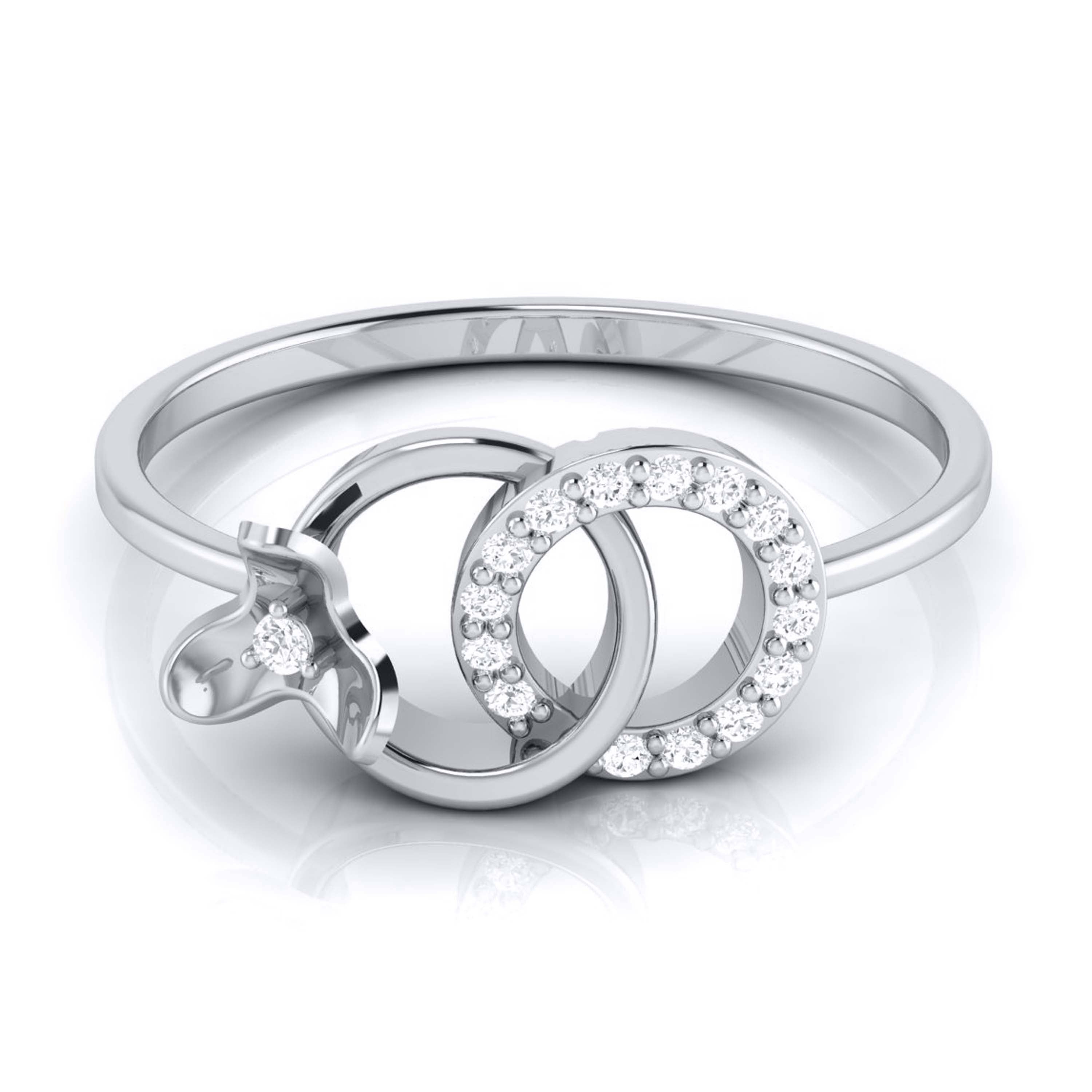 Platinum Diamond Ring for Women JL PT LR 116   Jewelove.US