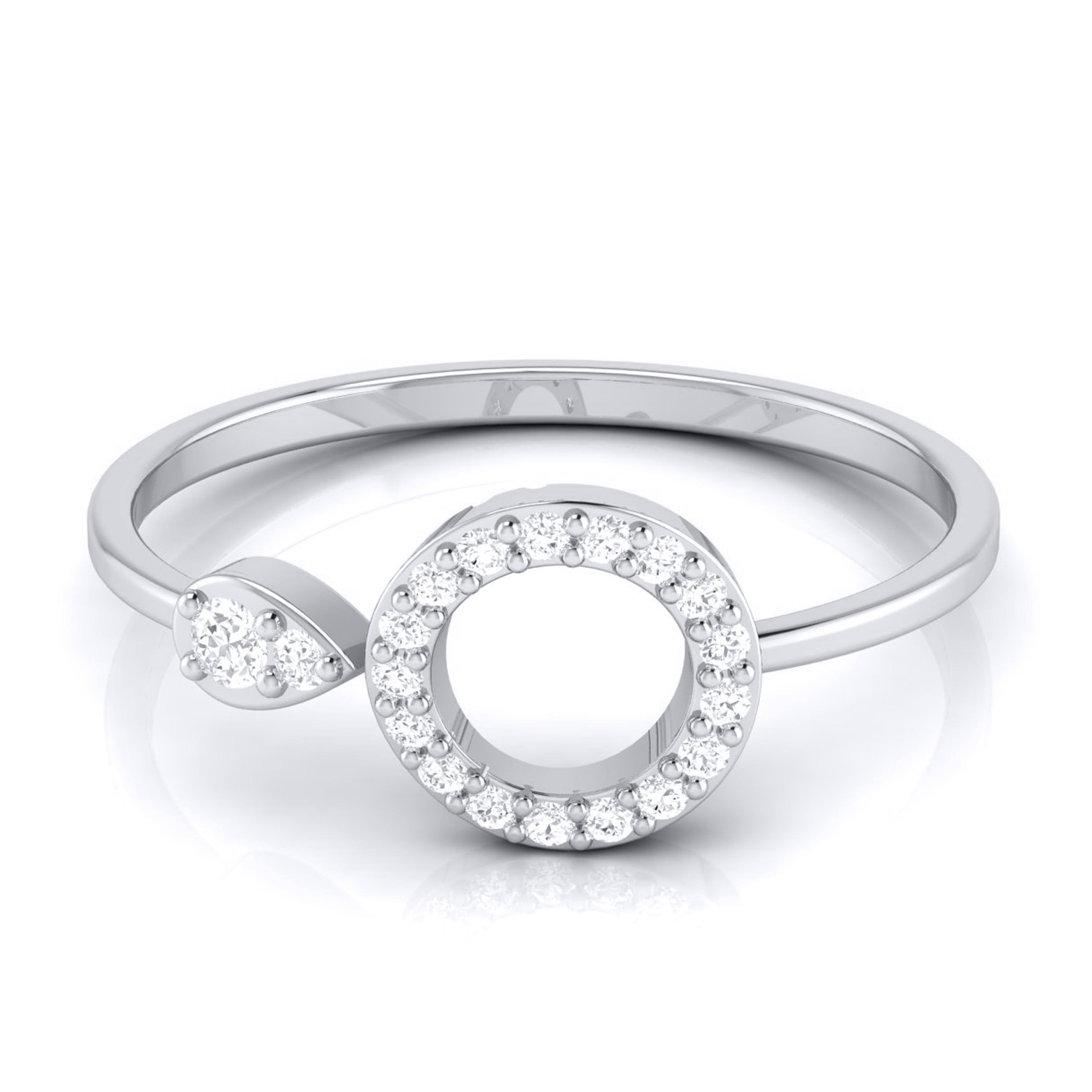 Platinum Diamond Ring for Women JL PT LR 118   Jewelove.US