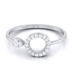 Platinum Diamond Ring for Women JL PT LR 118