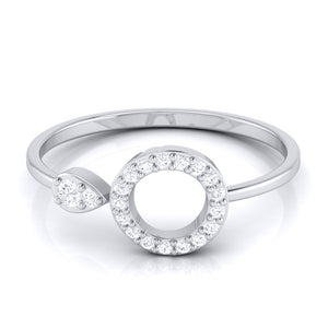 Platinum Diamond Ring for Women JL PT LR 118   Jewelove.US