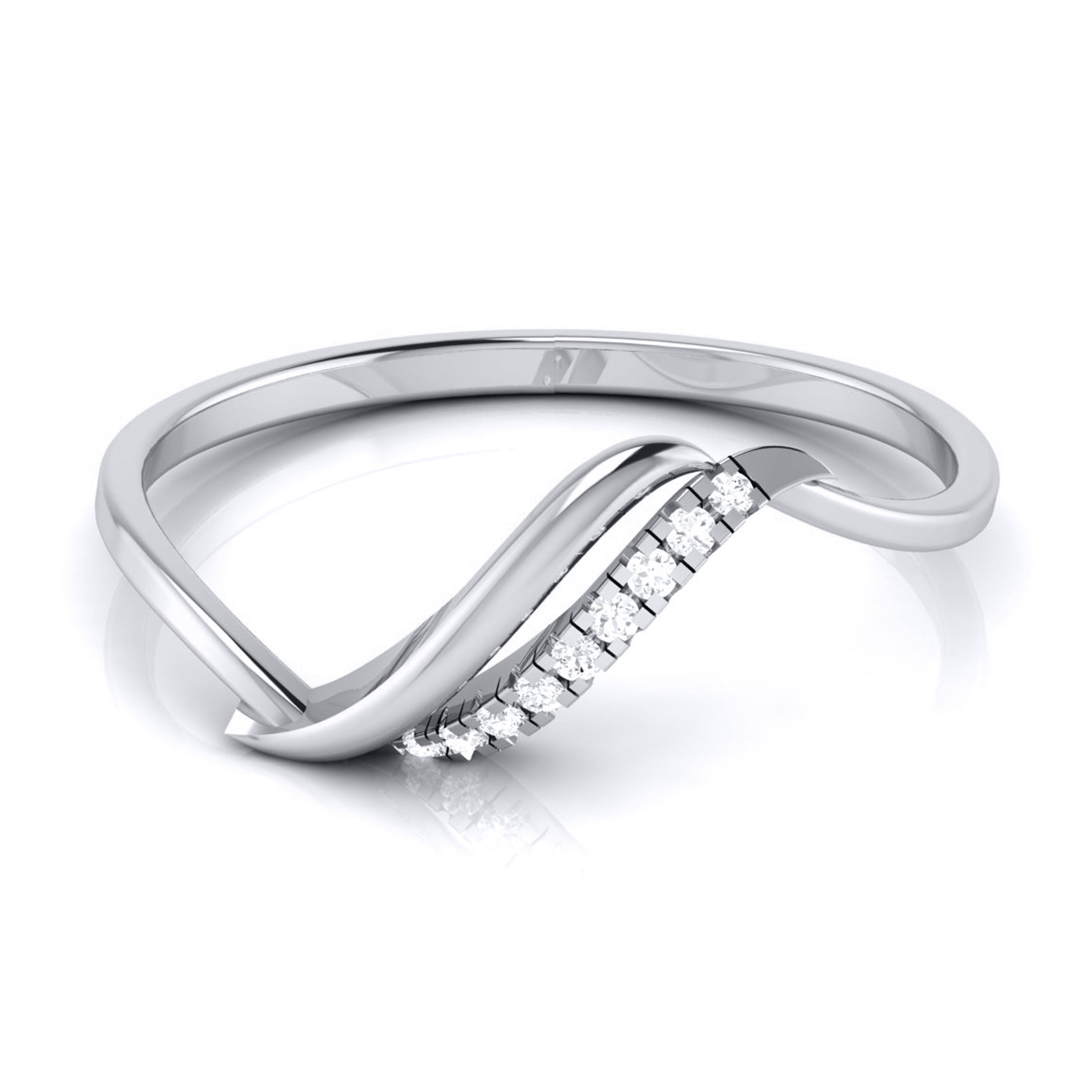 Platinum Diamond Ring for Women JL PT LR 119   Jewelove.US
