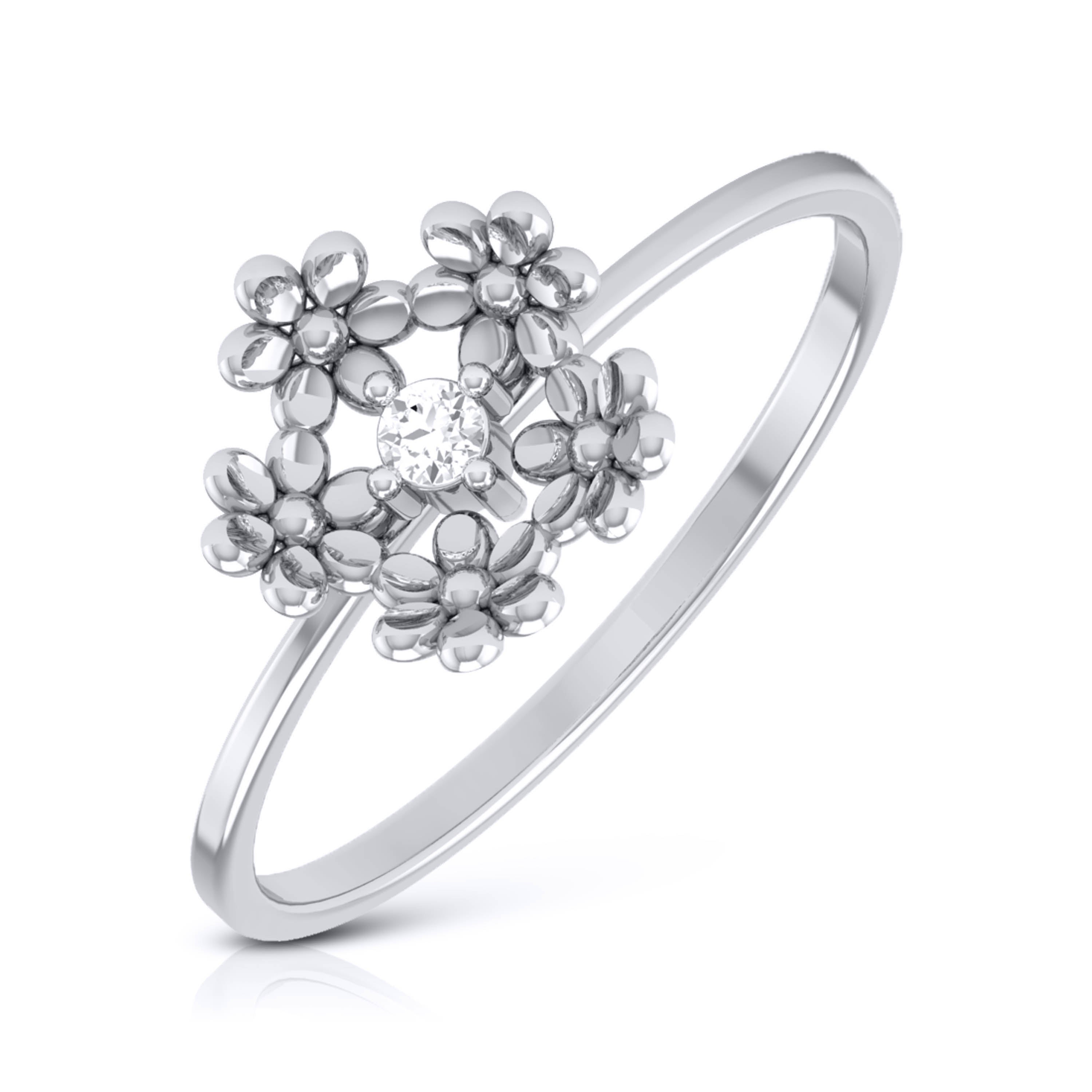 Platinum Diamond Ring for Women JL PT LR 121