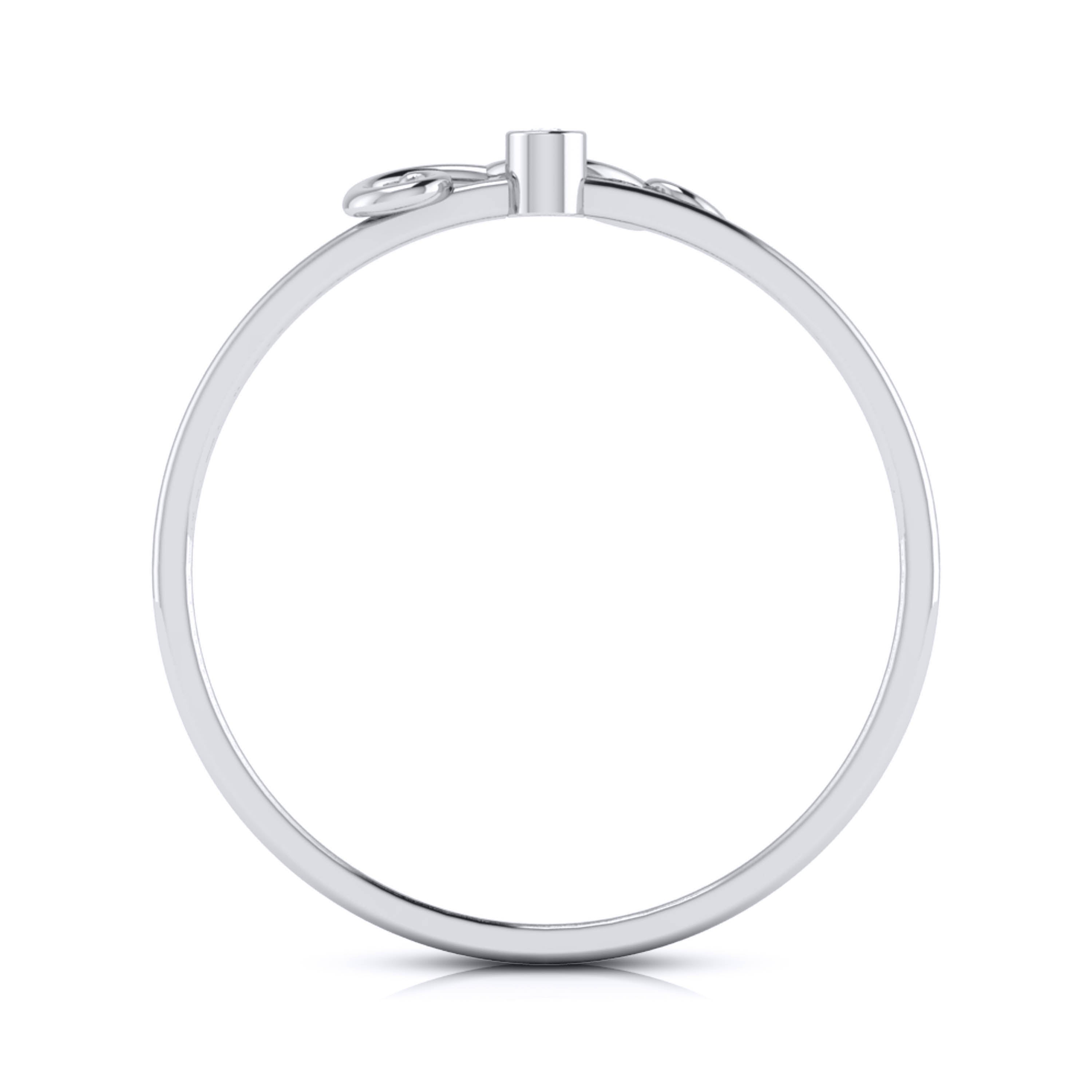 Beautiful Crown Platinum Diamond Ring for Women JL PT LR 122   Jewelove.US