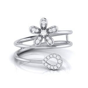 Platinum Diamond Ring for Women JL PT LR 123