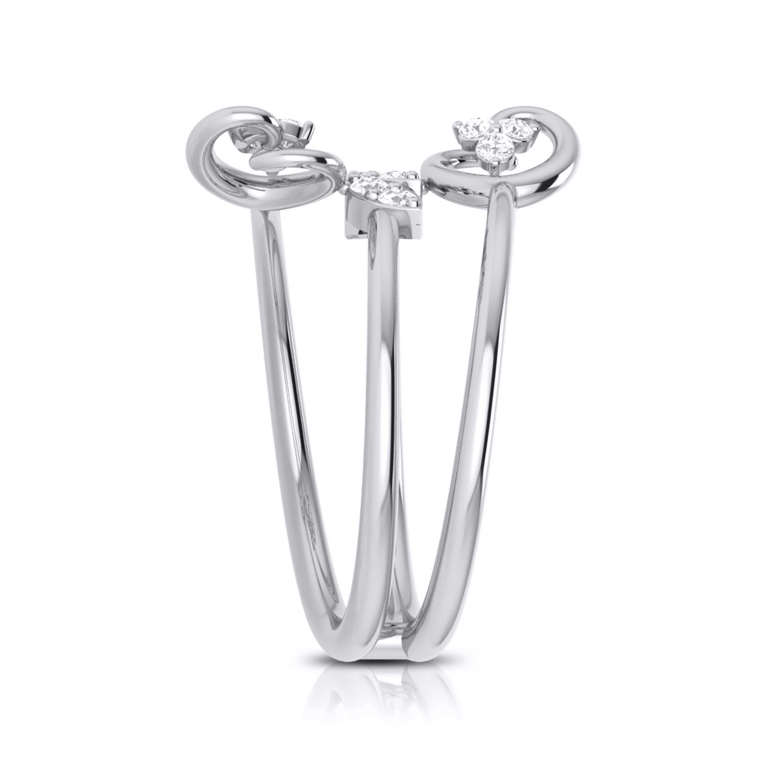Platinum Diamond Ring for Women JL PT LR 125   Jewelove.US