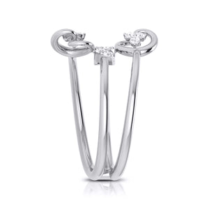 Platinum Diamond Ring for Women JL PT LR 125