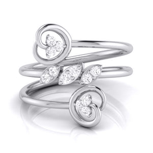 Platinum Diamond Ring for Women JL PT LR 125
